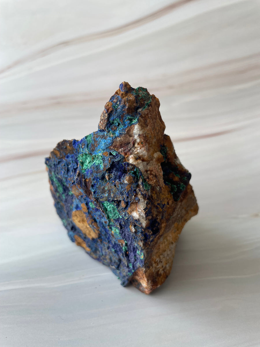 Azuriet met malachiet ruw Gem Interior