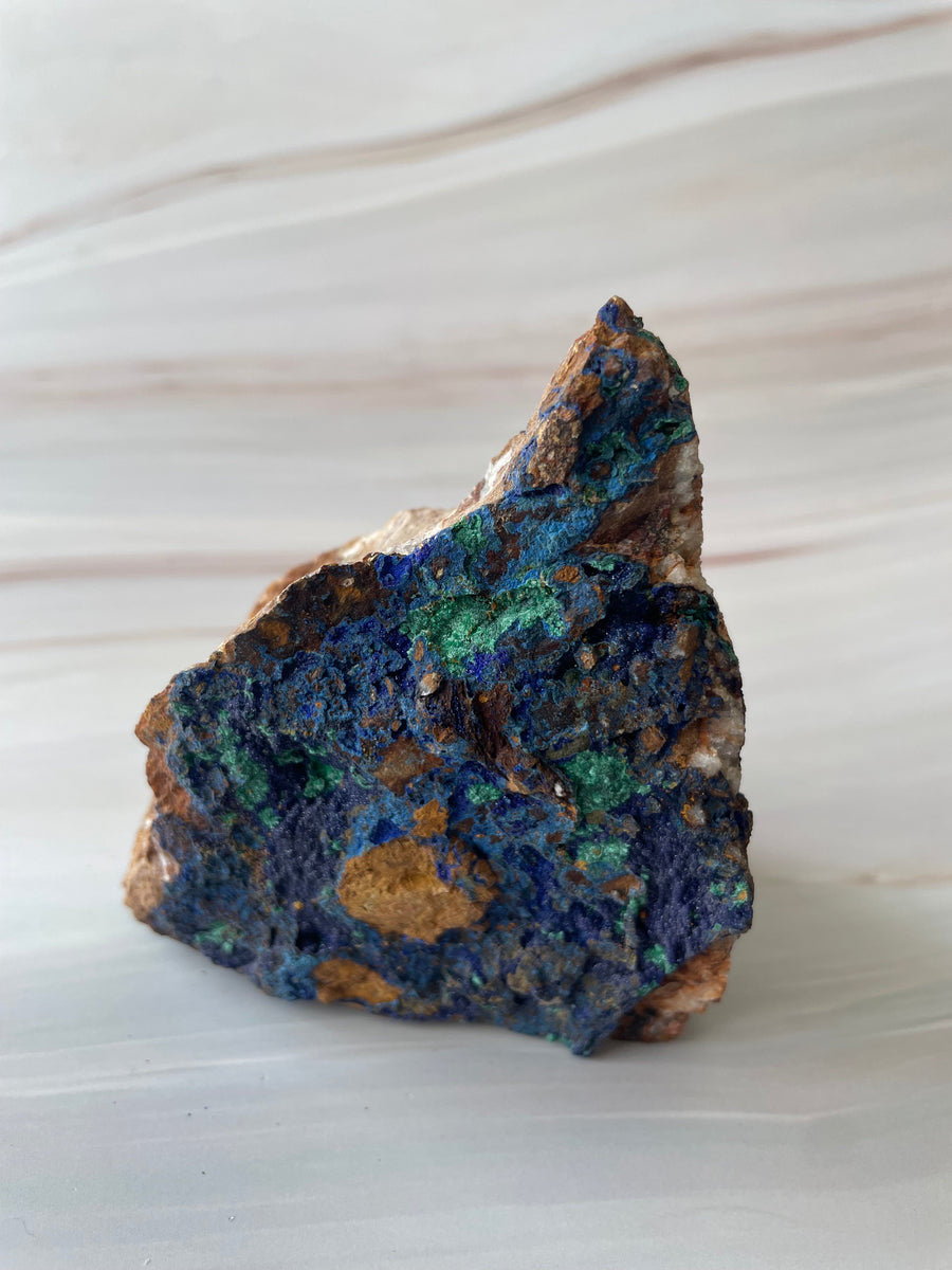 Azuriet met malachiet ruw Gem Interior