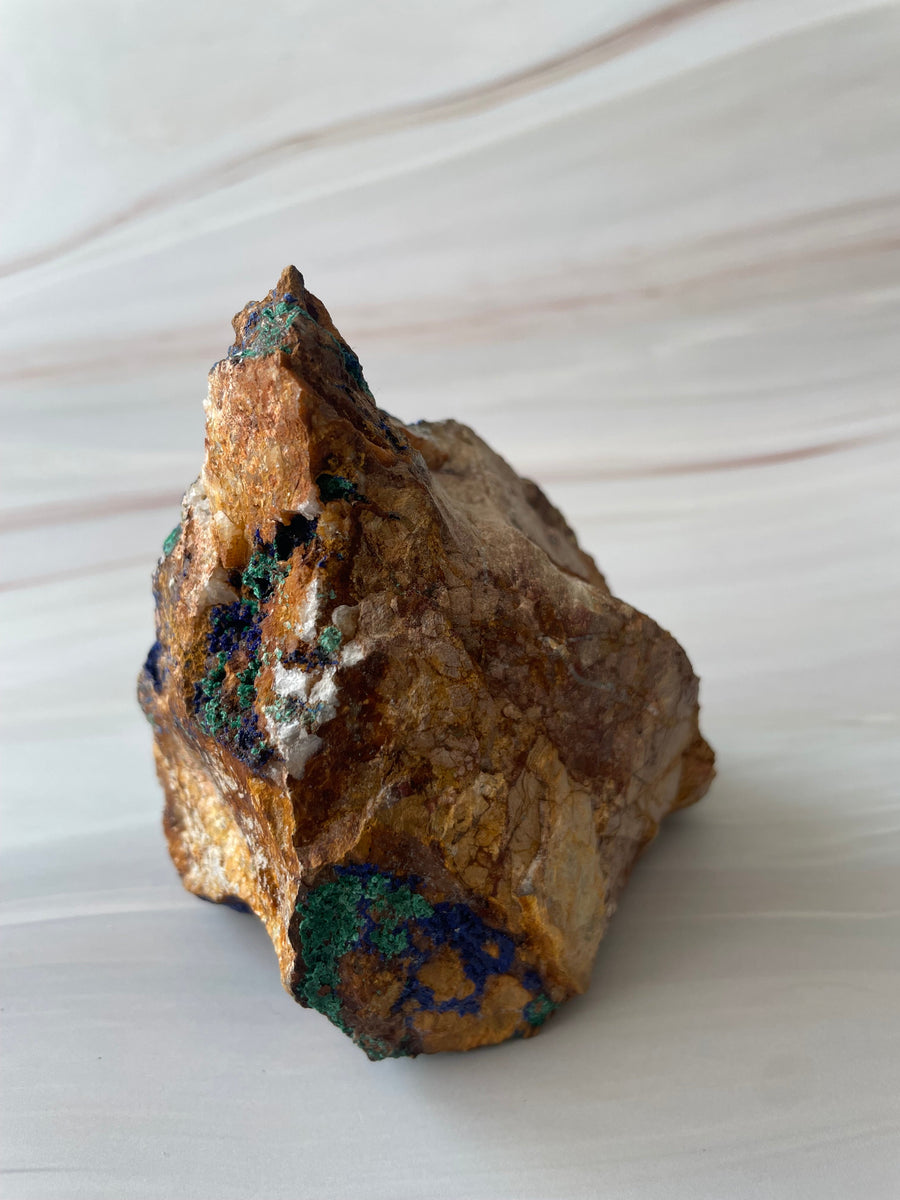 Azuriet met malachiet ruw Gem Interior